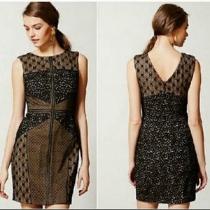 Anthropology Heartloom topography Lace lined dress